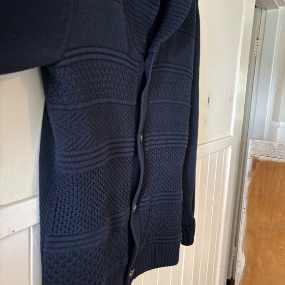 Mens dark blue H&M cardigan size Medium collegiate nautical eclectic grandpa - Picture 8 of 8